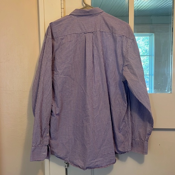 Men’s IZOD Purple Checkered Shirt - Picture 4 of 5